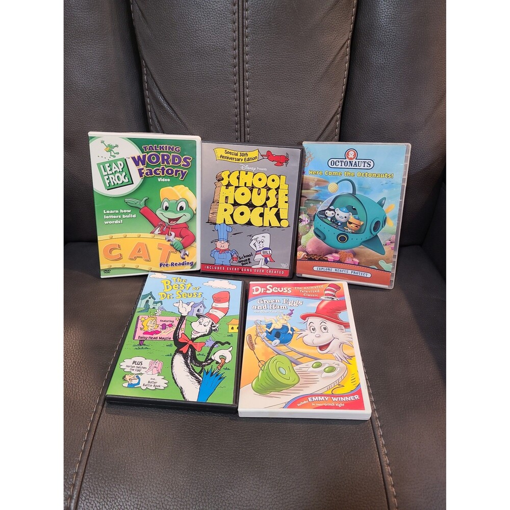 Kids DVD lot Dr. Seuss, School House Rock, Leap Frog, Octonauts
